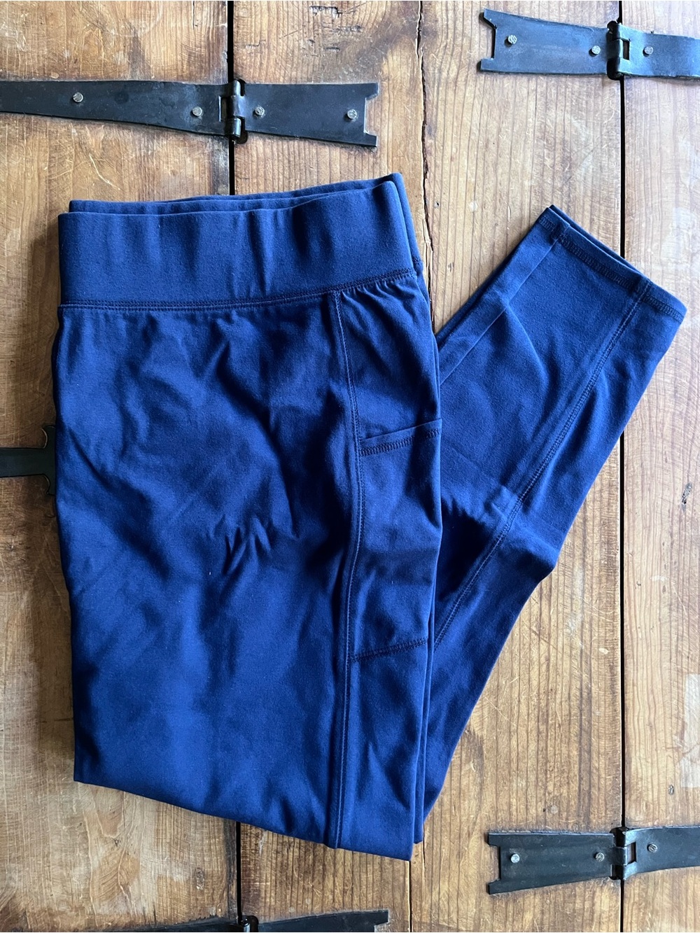 Denim&Co Navy High-Waist Active‎ Leggings